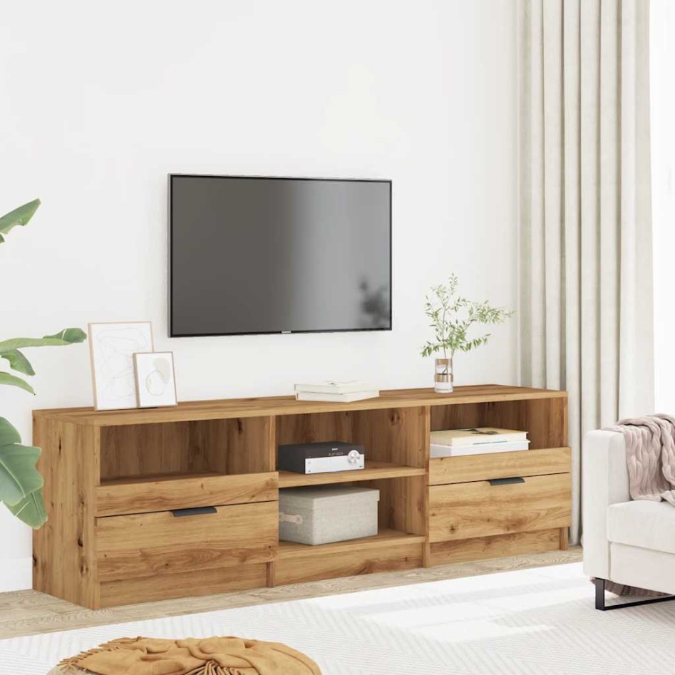 Mueble de TV madera de ingeniería roble artisan 150x33,5x45