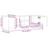 Mueble de TV madera contrachapada madera antigua 102x35x36,5