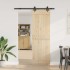 Kit de herrajes para puertas correderas acero negro 152,5