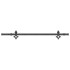 Kit de herrajes para puertas correderas acero negro 152,5