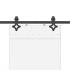 Kit de herrajes para puertas correderas acero negro 152,5