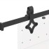 Kit de herrajes para puertas correderas acero negro 152,5