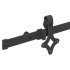 Kit de herrajes para puertas correderas acero negro 152,5