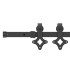 Kit de herrajes para puertas correderas acero negro 152,5