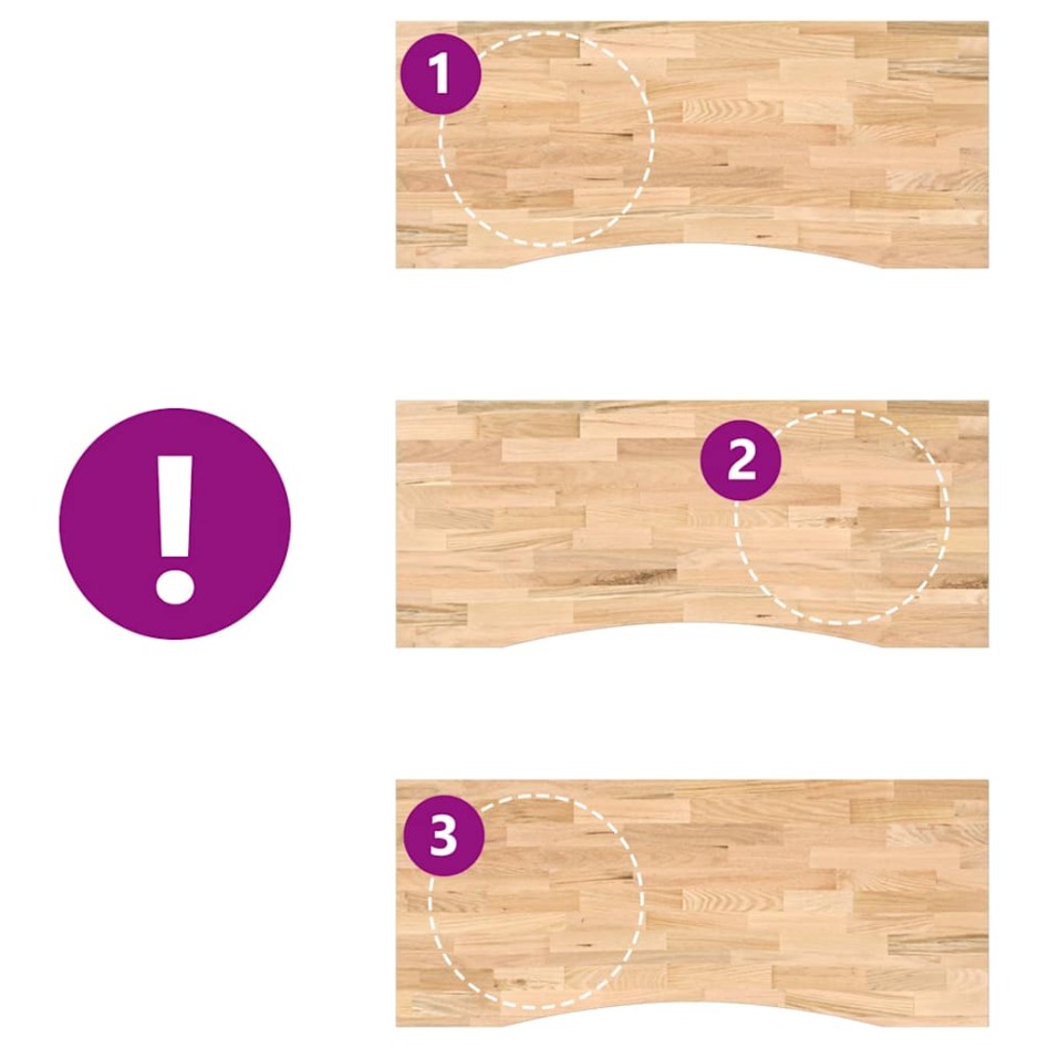 Tablero escritorio rectangular madera maciza roble sin