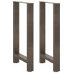 Patas para mesa de centro de acero natural 2 uds 40x(90-91) cm
