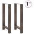 Patas para mesa de centro de acero natural 2 uds 40x(90-91)