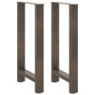 Patas para mesa de centro de acero natural 2 uds 50x(90-91) cm