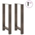 Patas para mesa de centro de acero natural 2 uds 50x(90-91)