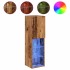 Muebles TV con luces LED 2 uds madera envejecida 30,5x30x102