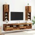 Muebles TV con luces LED 2 uds madera envejecida 30,5x30x102