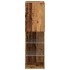 Muebles TV con luces LED 2 uds madera envejecida 30,5x30x102