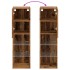 Muebles TV con luces LED 2 uds madera envejecida 30,5x30x102