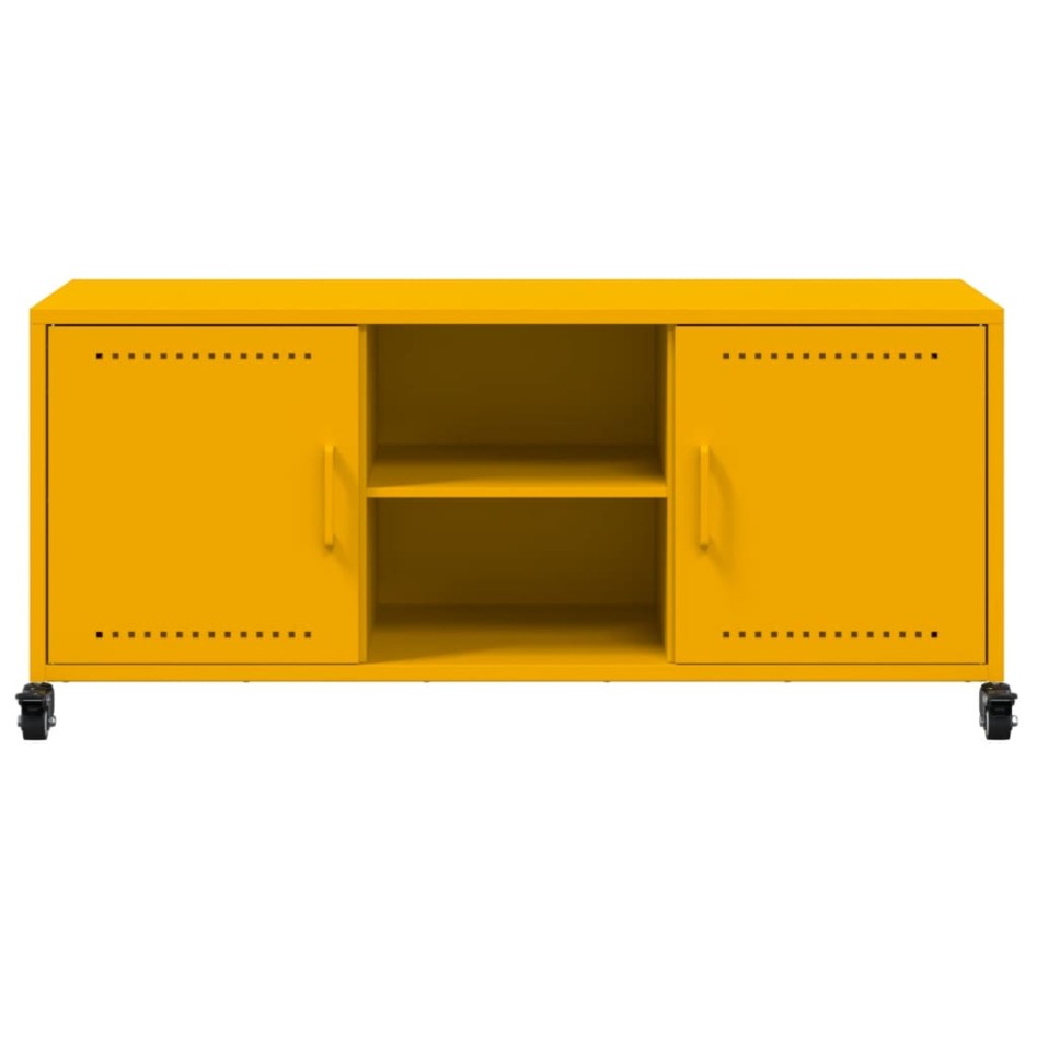 Mueble para TV acero laminado en frío amarillo 100,5x39x43,5