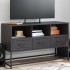 Mueble para TV de acero negro 100,5x39x60,5