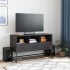 Mueble para TV de acero negro 100,5x39x60,5