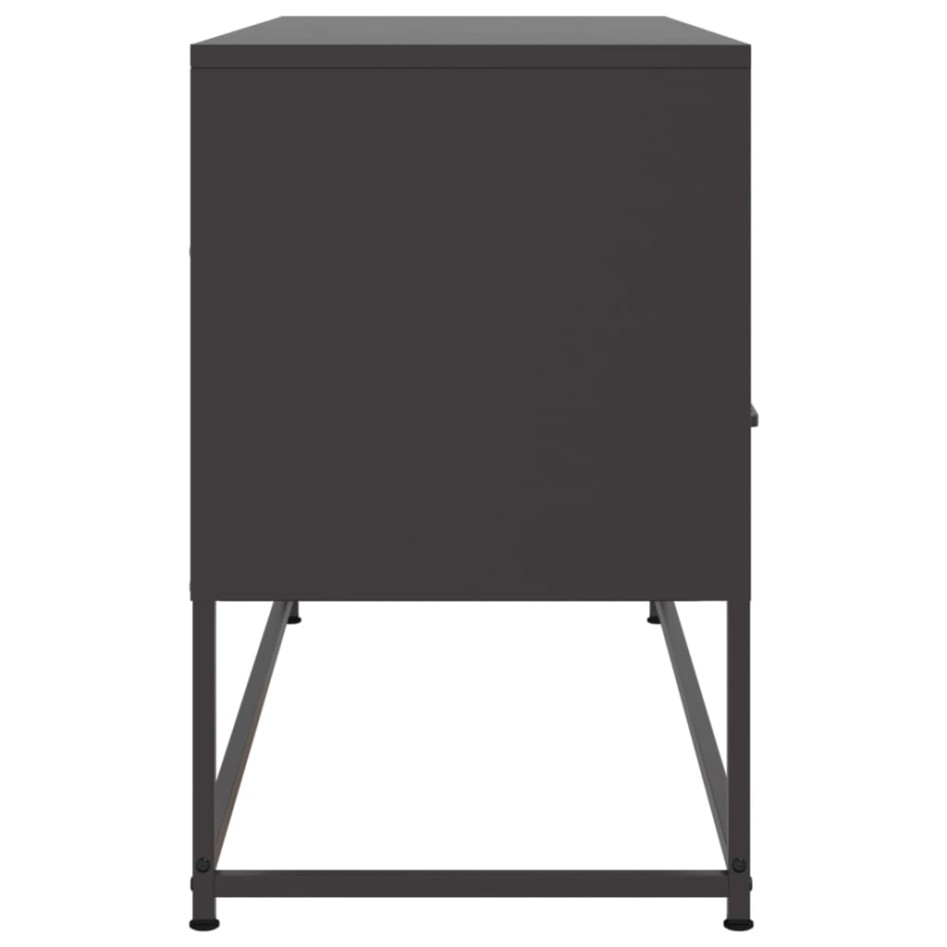 Mueble para TV de acero negro 100,5x39x60,5