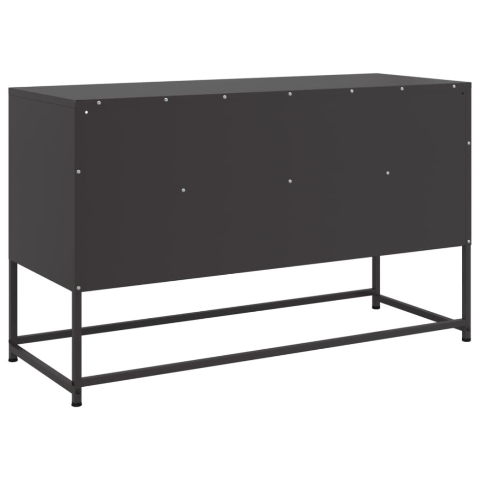 Mueble para TV de acero negro 100,5x39x60,5