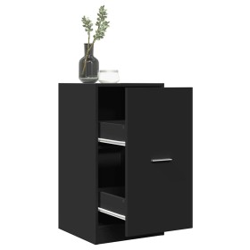 Armario botiquín madera de ingeniería negro 40x41x77,5
