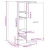 Armario botiquín madera de ingeniería negro 40x41x77,5