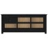 Mueble zapatero de madera maciza de pino negro 110x38x45,5
