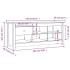 Mueble zapatero de madera maciza de pino negro 110x38x45,5