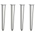 Patas de mesa tipo horquilla 4 uds acero macizo antracita 72