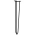 Patas de mesa tipo horquilla 4 uds acero macizo negro 72