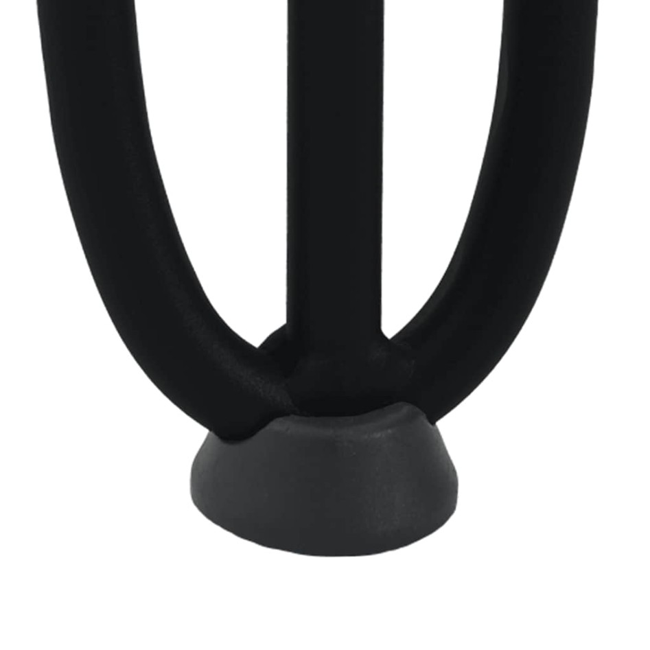 Patas de mesa tipo horquilla 4 uds acero macizo negro 72