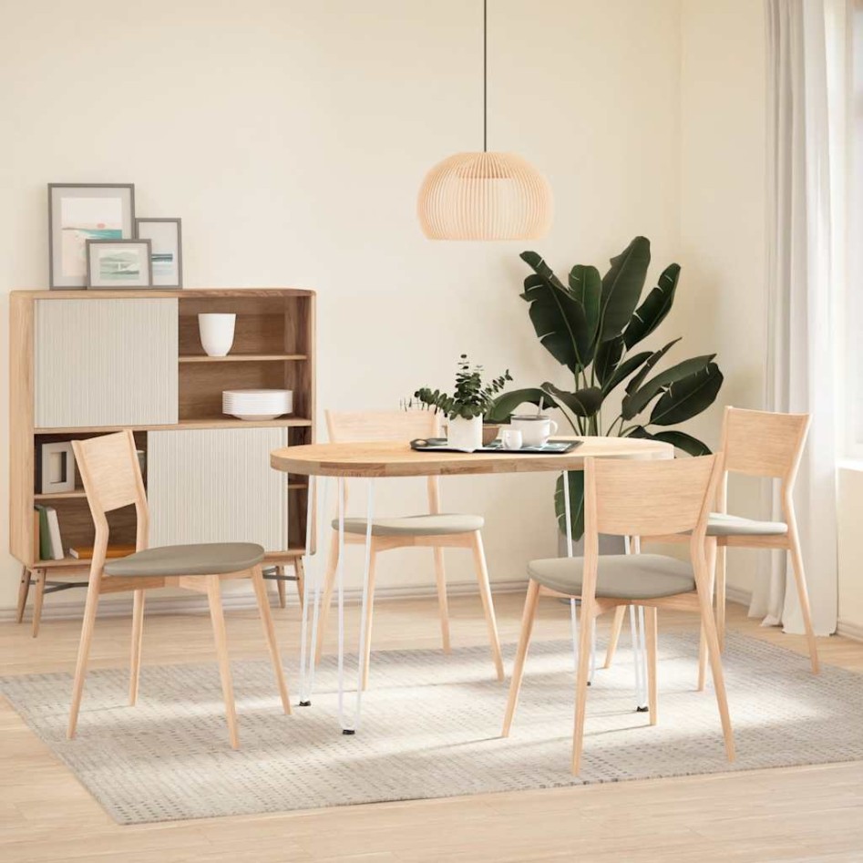 Patas de mesa tipo horquilla 4 uds acero macizo blanco 72