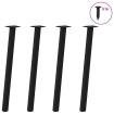 Patas para mesa de centro 4 uds acero negro 72 cm