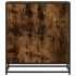 Aparador madera ingeniería y metal roble ahumado 68x35x76