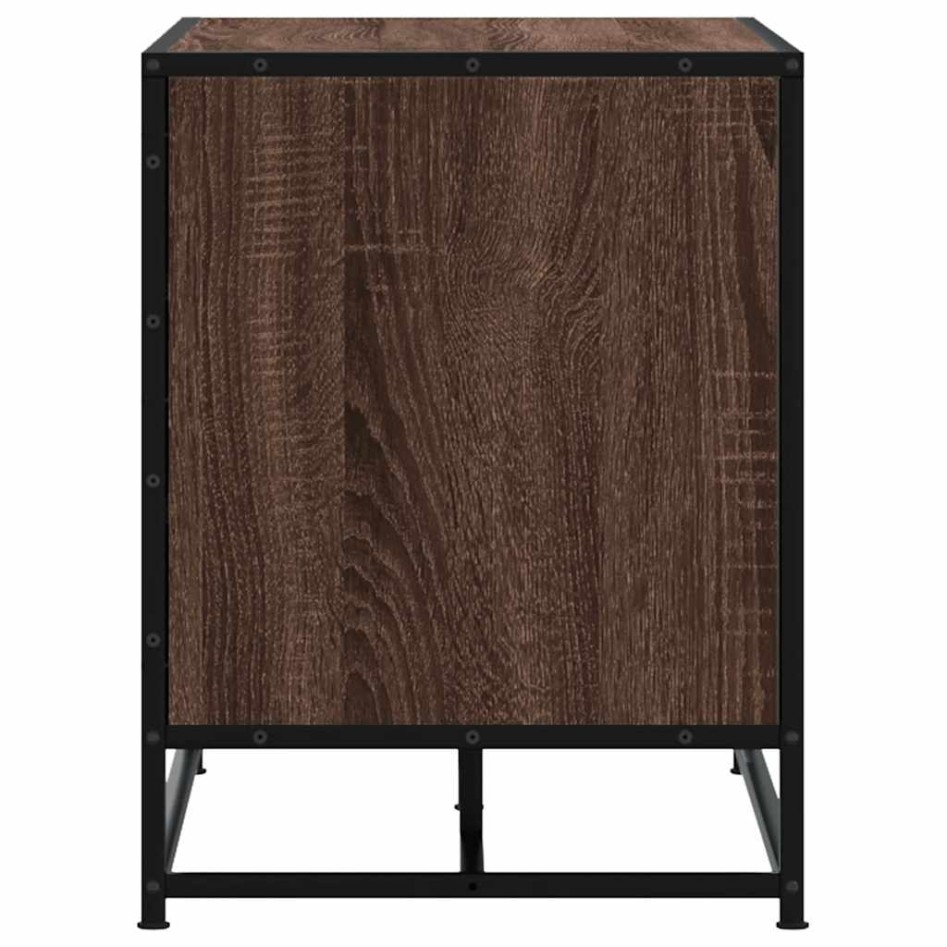 Banco zapatero madera de ingeniería roble marrón 100x40x53,5