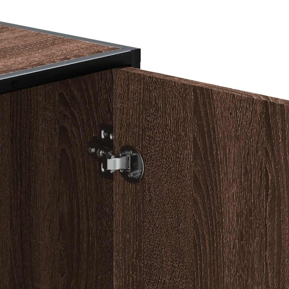 Banco zapatero madera de ingeniería roble marrón 100x40x53,5