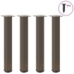 Patas para mesa de centro 4 uds acero acero natural 72-74 cm