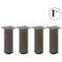 Patas para mesa de centro 4 uds acero acero natural 42-44