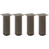 Patas para mesa de centro 4 uds acero acero natural 42-44