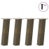 Patas para mesa de centro 4 uds acero acero natural 42
