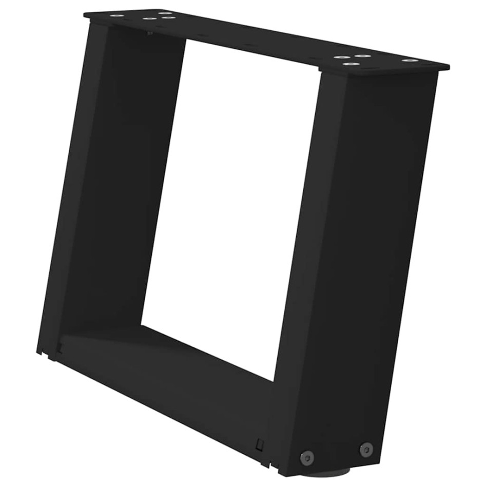 Patas de mesa de centro forma U 2uds acero negro 40x(30-31)