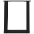Patas de mesa de centro forma U 2uds acero negro 28x(42-43)