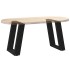 Patas de mesa de centro forma U 2uds acero negro 28x(42-43)