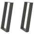 Patas mesa consola forma U 2 uds acero antracita 38x(72-73)