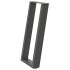 Patas mesa consola forma U 2 uds acero antracita 38x(72-73)