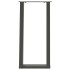 Patas mesa consola forma U 2 uds acero antracita 38x(72-73)