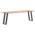 Patas mesa consola forma U 2 uds acero antracita 38x(72-73)