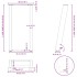Patas mesa consola forma U 2 uds acero antracita 38x(72-73)