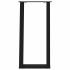 Patas de mesa consola en forma U 2 uds acero negro