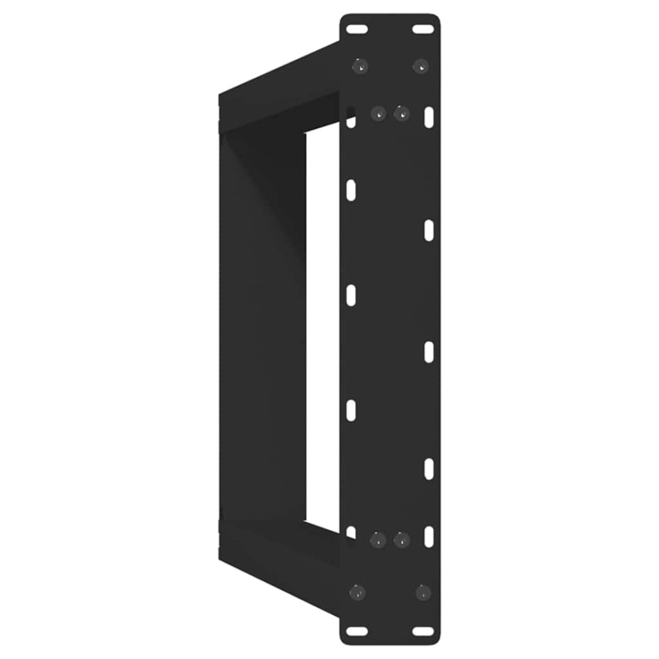 Patas de mesa consola en forma U 2 uds acero negro