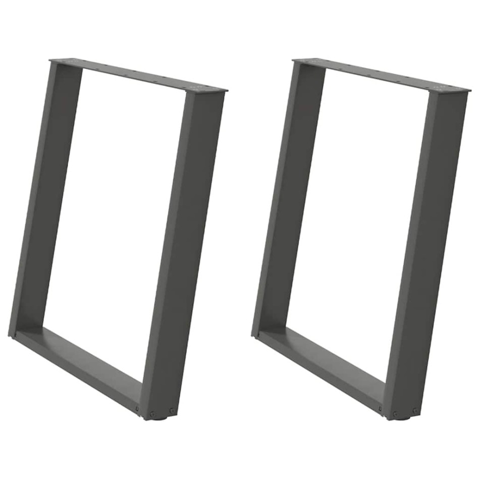 Patas para mesa comedor forma U 2uds antracita 70x(72-73)