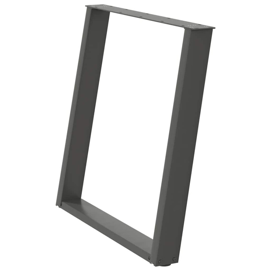 Patas para mesa comedor forma U 2uds antracita 70x(72-73)